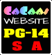 This site is rated PG-14  -----  *some pages display mild Smoking / Alcohol images * CaCaa's level parties are always 21 and over - No exceptions !
